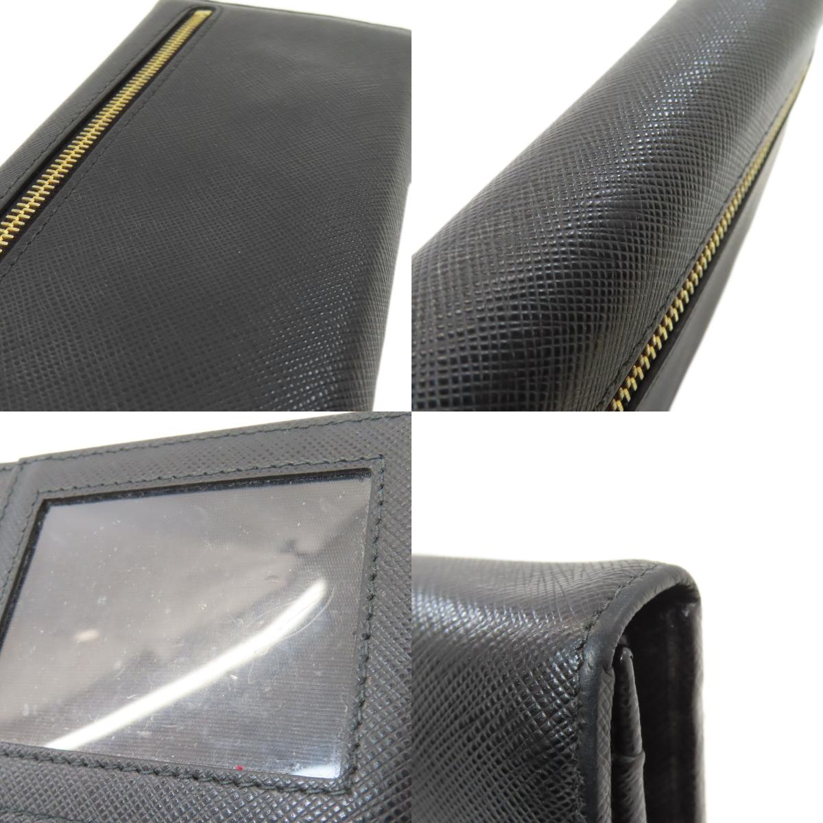 PRADA プラダ ロゴ金具 長財布（小銭入れあり） サフィアーノ レディース 中古