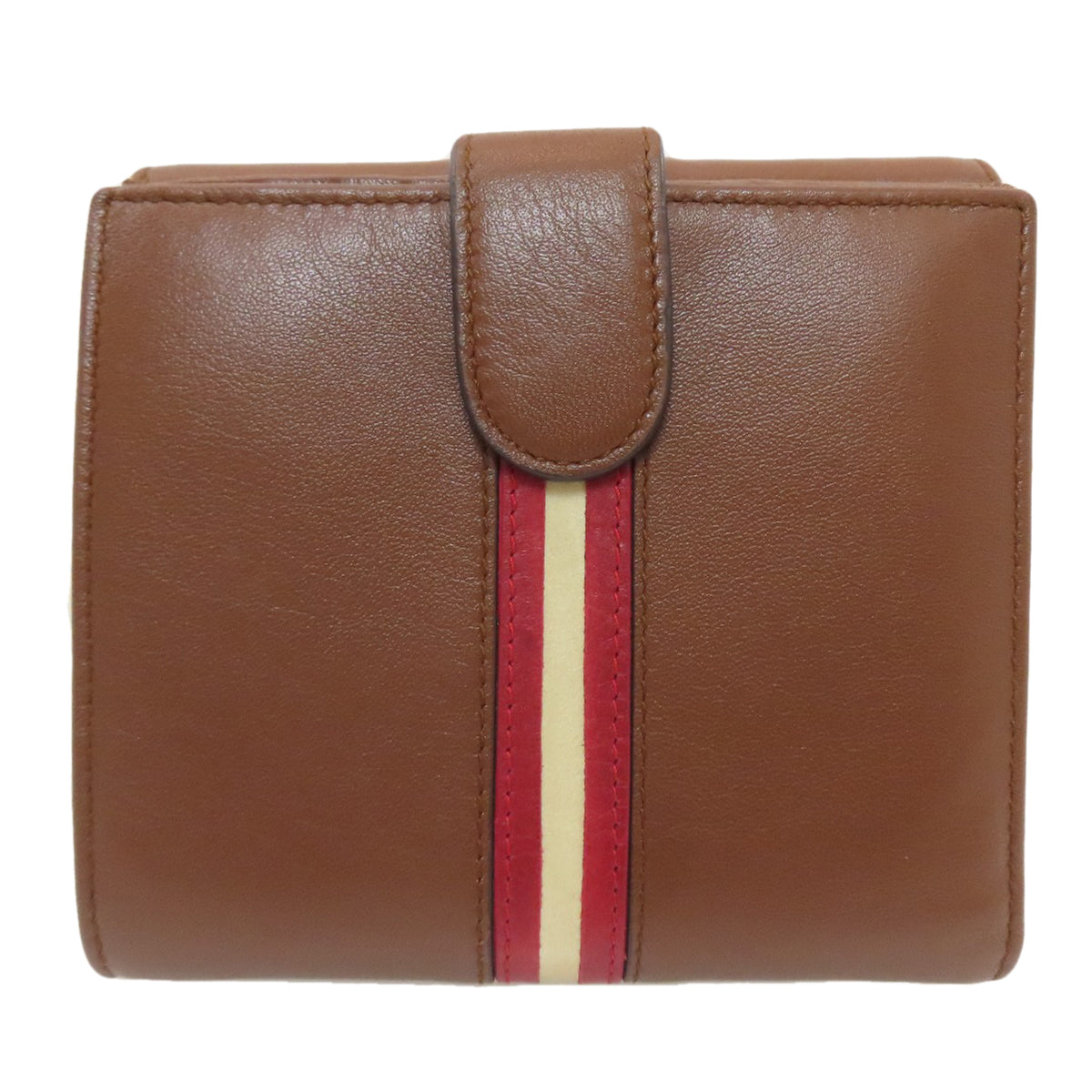 BALLY バリー バリーストライプ 二つ折り財布（小銭入れあり） レザー レディース 中古
