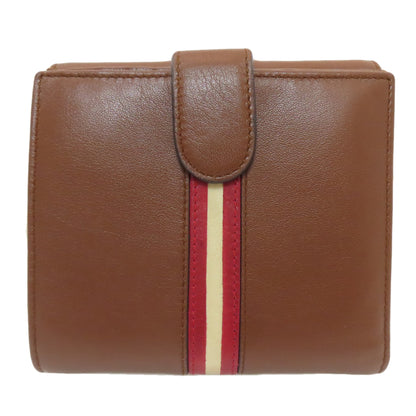 BALLY バリー バリーストライプ 二つ折り財布（小銭入れあり） レザー レディース 中古