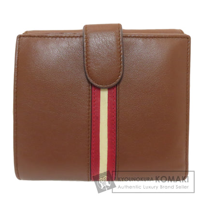 BALLY バリー バリーストライプ 二つ折り財布（小銭入れあり） レザー レディース 中古