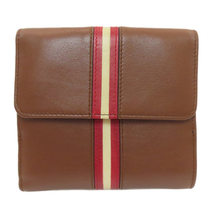 BALLY バリー バリーストライプ 二つ折り財布（小銭入れあり） レザー レディース 中古
