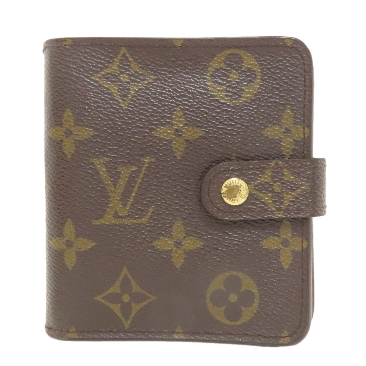 LOUIS VUITTON ルイヴィトン M61667 コンパクトジップ 二つ折り財布（小銭入れあり） モノグラムキャンバス レディース 中古