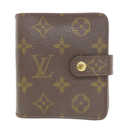 LOUIS VUITTON ルイヴィトン M61667 コンパクトジップ 二つ折り財布（小銭入れあり） モノグラムキャンバス レディース 中古