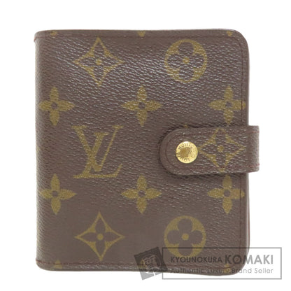 LOUIS VUITTON ルイヴィトン M61667 コンパクトジップ 二つ折り財布（小銭入れあり） モノグラムキャンバス レディース 中古