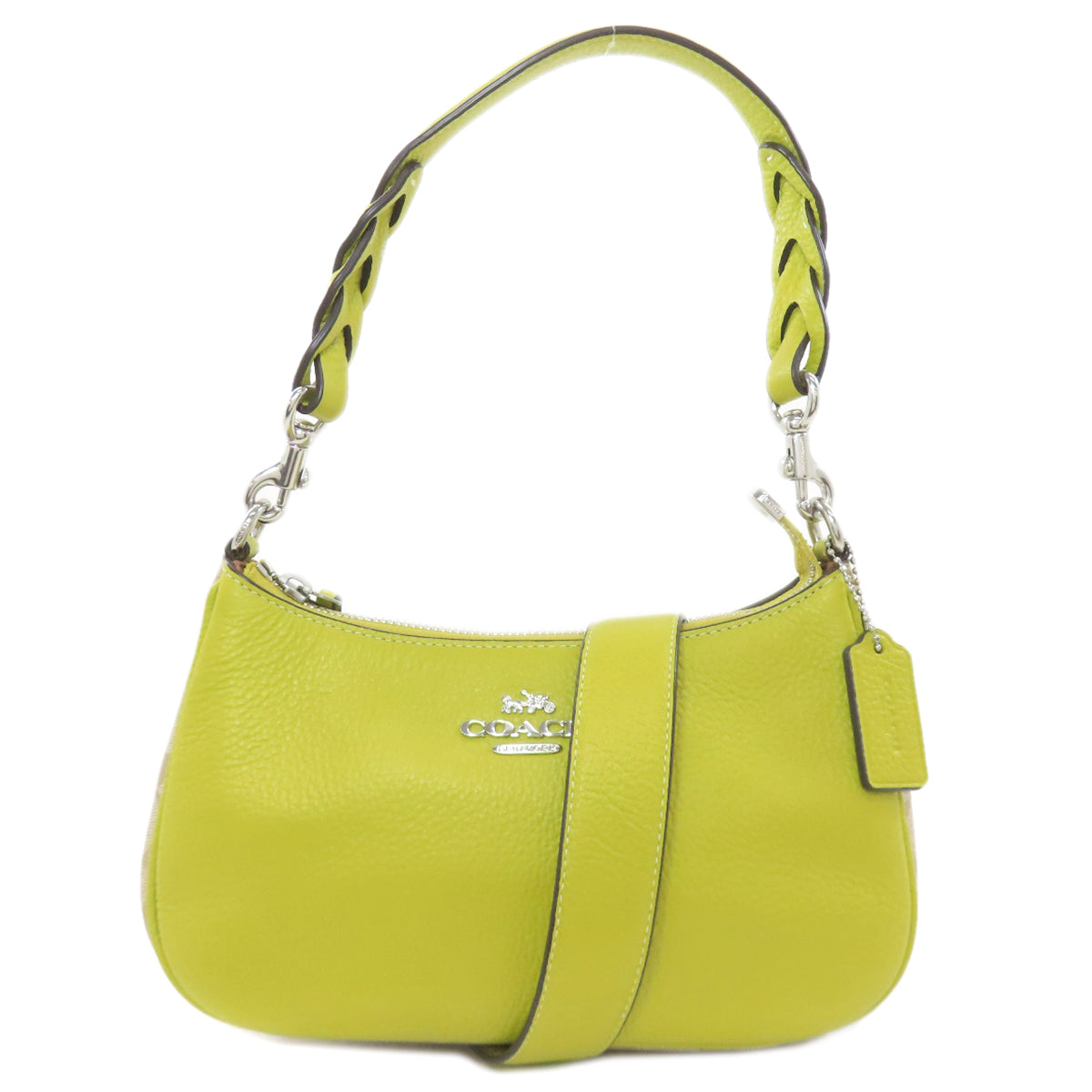 COACH コーチ CJ590 テリ シグネチャー 2WAY ハンドバッグ レザー レディース 中古
