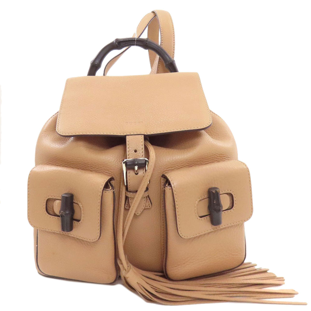 GUCCI グッチ 370833 バンブー フリンジ リュック・デイパック カーフ レディース 中古