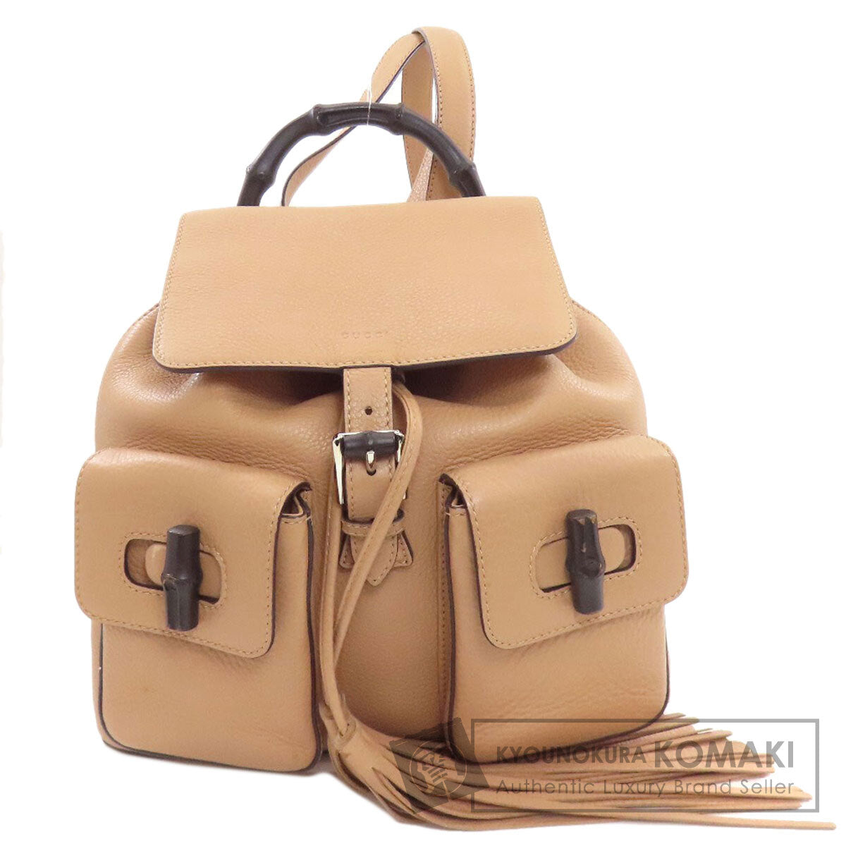 GUCCI グッチ 370833 バンブー フリンジ リュック・デイパック カーフ レディース 中古