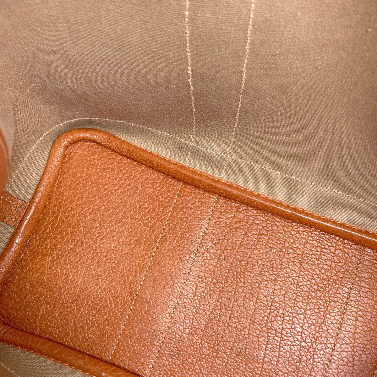 HERMES エルメス ガーデンパーティTPM シルバー金具 ハンドバッグ トワルオフィシェ レディース 中古