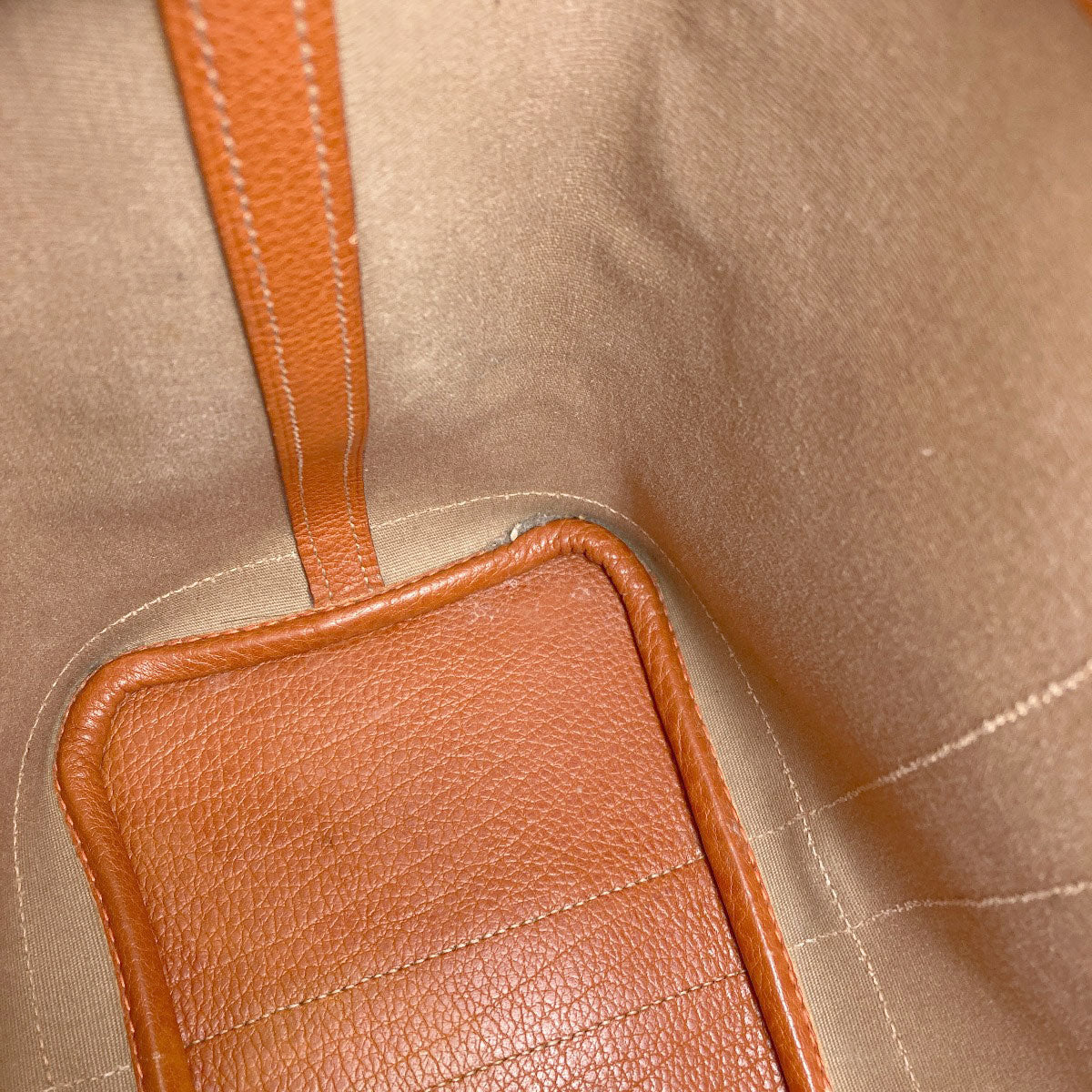 HERMES エルメス ガーデンパーティTPM シルバー金具 ハンドバッグ トワルオフィシェ レディース 中古