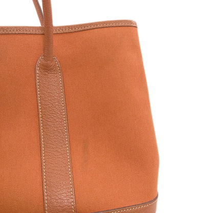HERMES エルメス ガーデンパーティTPM シルバー金具 ハンドバッグ トワルオフィシェ レディース 中古