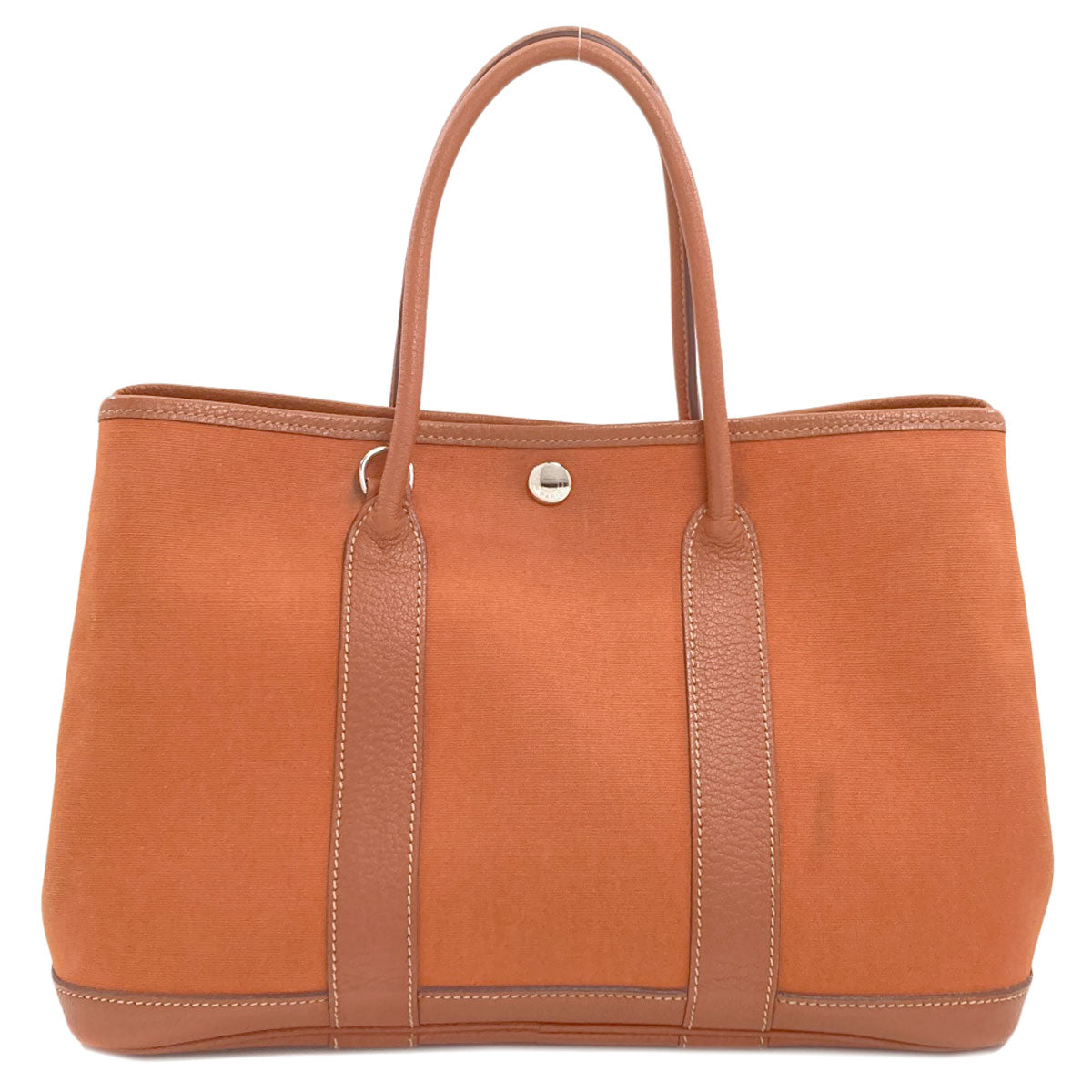 HERMES エルメス ガーデンパーティTPM シルバー金具 ハンドバッグ トワルオフィシェ レディース 中古