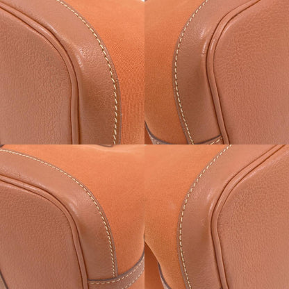 HERMES エルメス ガーデンパーティTPM シルバー金具 ハンドバッグ トワルオフィシェ レディース 中古