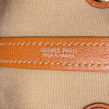 HERMES エルメス ガーデンパーティTPM シルバー金具 ハンドバッグ トワルオフィシェ レディース 中古