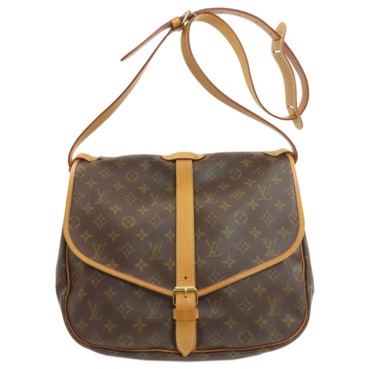 LOUIS VUITTON ルイヴィトン M42254 ソミュール35 ショルダーバッグ モノグラムキャンバス レディース 中古