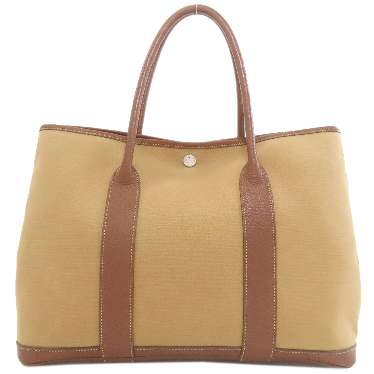HERMES エルメス ガーデンパーティPM シルバー金具 トートバッグ トワルアッシュ レディース 中古