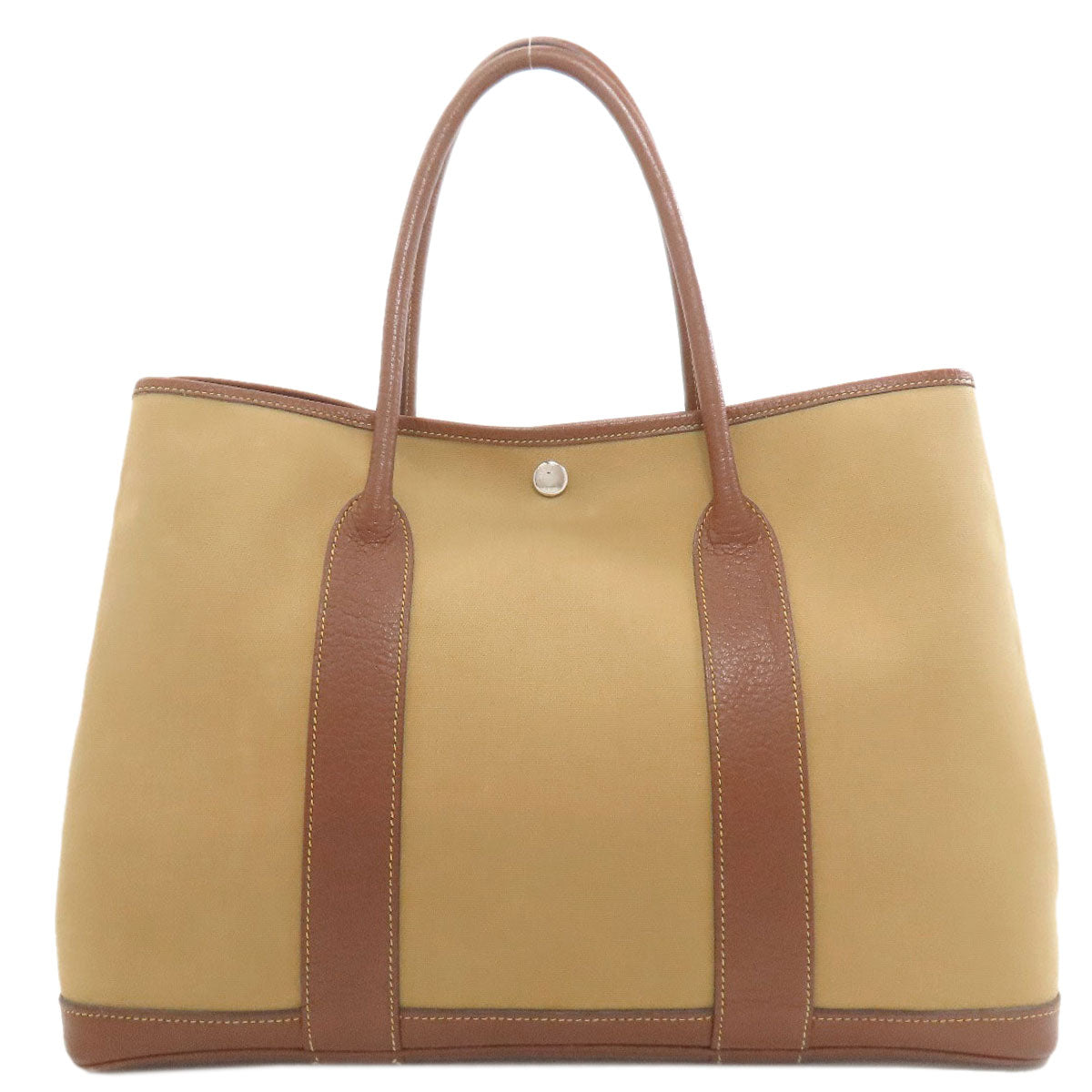HERMES エルメス ガーデンパーティPM シルバー金具 トートバッグ トワルアッシュ レディース 中古