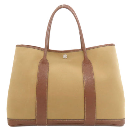 HERMES エルメス ガーデンパーティPM シルバー金具 トートバッグ トワルアッシュ レディース 中古