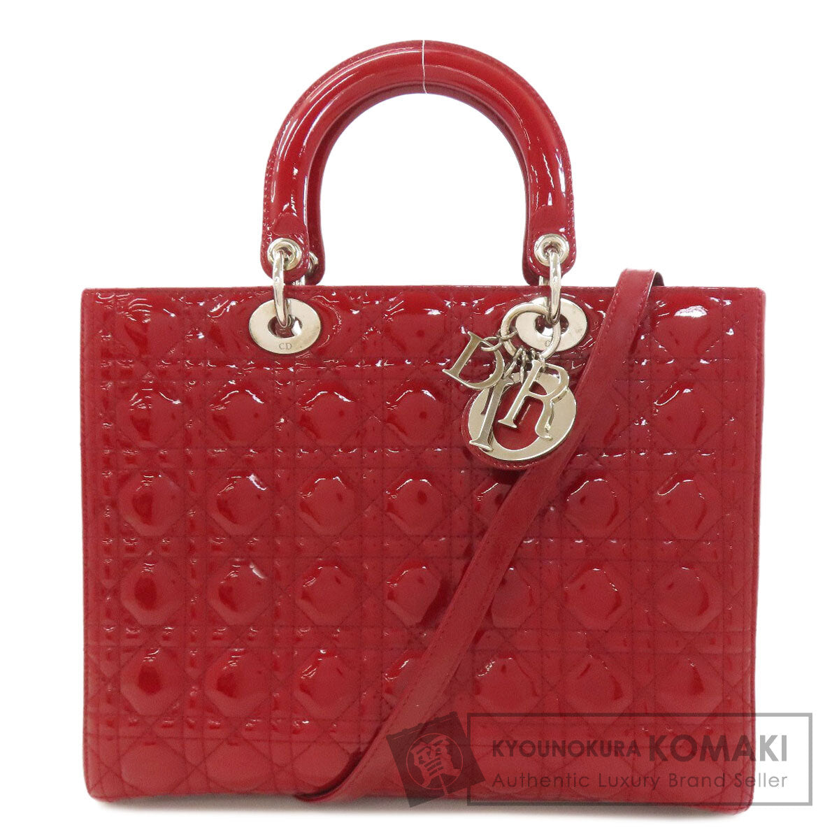 CHRISTIAN DIOR クリスチャンディオール レディディオール 2WAY ハンドバッグ エナメル レディース 中古
