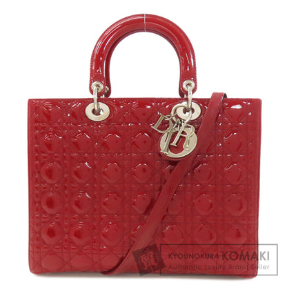 CHRISTIAN DIOR クリスチャンディオール レディディオール 2WAY ハンドバッグ エナメル レディース 中古
