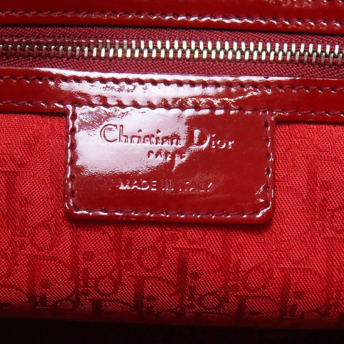 CHRISTIAN DIOR クリスチャンディオール レディディオール 2WAY ハンドバッグ エナメル レディース 中古