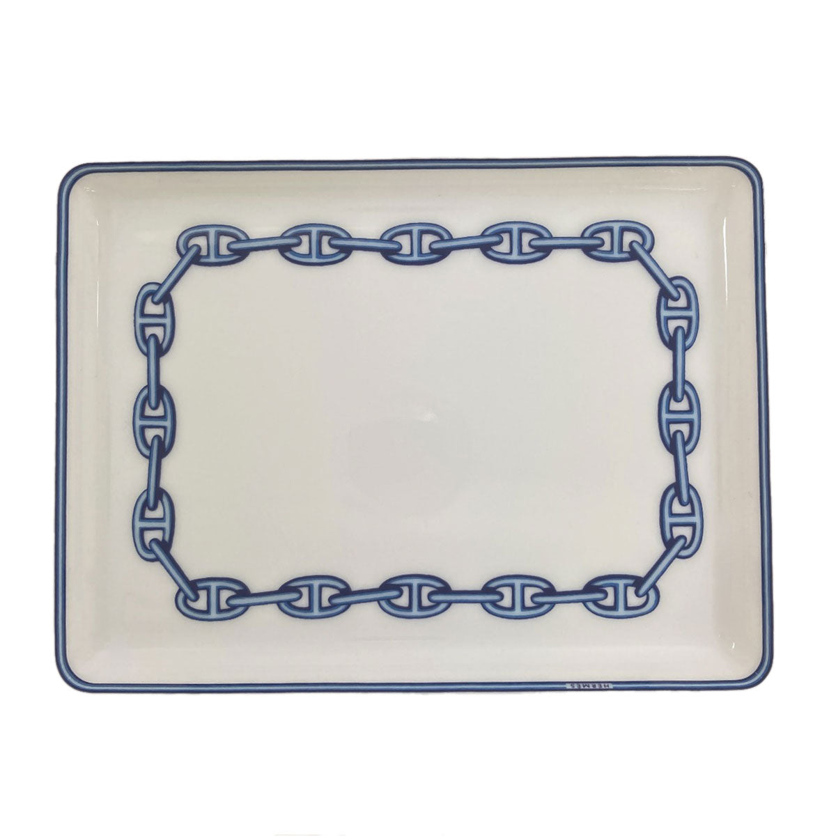 HERMES エルメス シェーヌ・ダンクル スクエアプレート 皿 陶器 レディース 中古