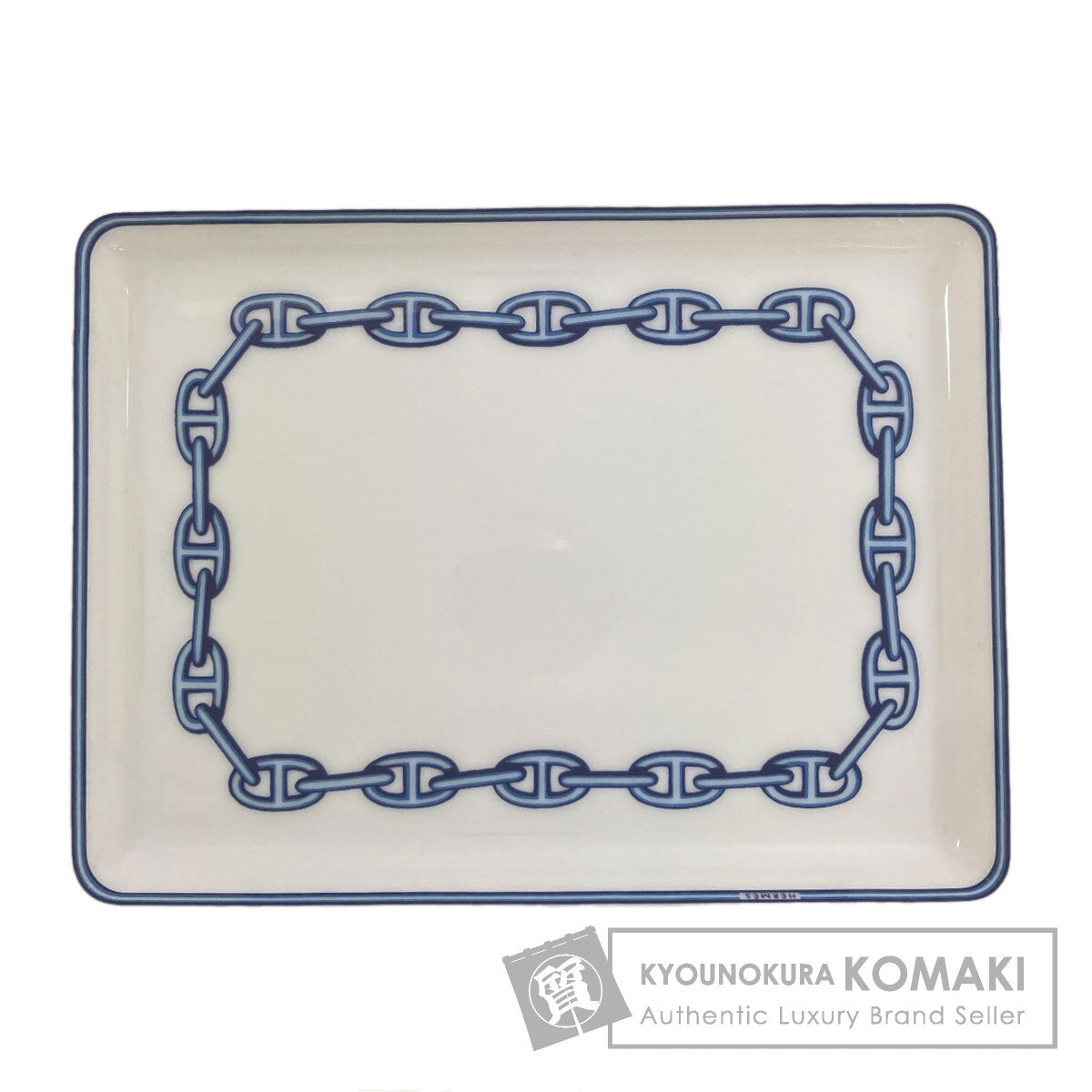 HERMES エルメス シェーヌ・ダンクル スクエアプレート 皿 陶器 レディース 中古