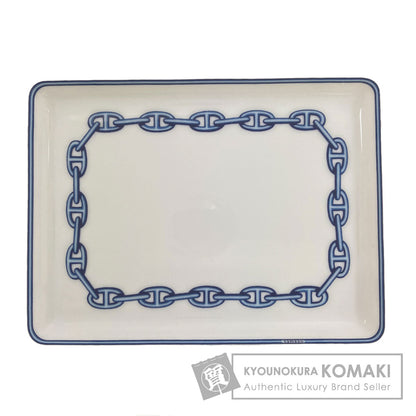 HERMES エルメス シェーヌ・ダンクル スクエアプレート 皿 陶器 レディース 中古