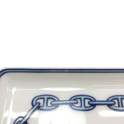 HERMES エルメス シェーヌ・ダンクル スクエアプレート 皿 陶器 レディース 中古