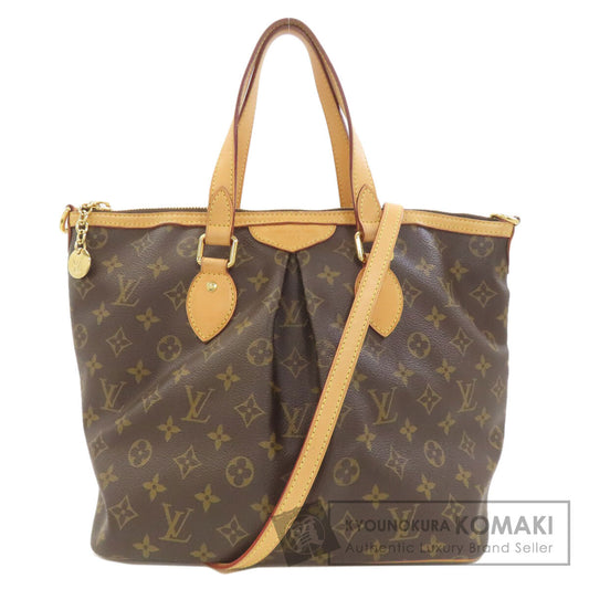 LOUIS VUITTON ルイヴィトン M40145 パレルモPM トートバッグ モノグラムキャンバス レディース 中古