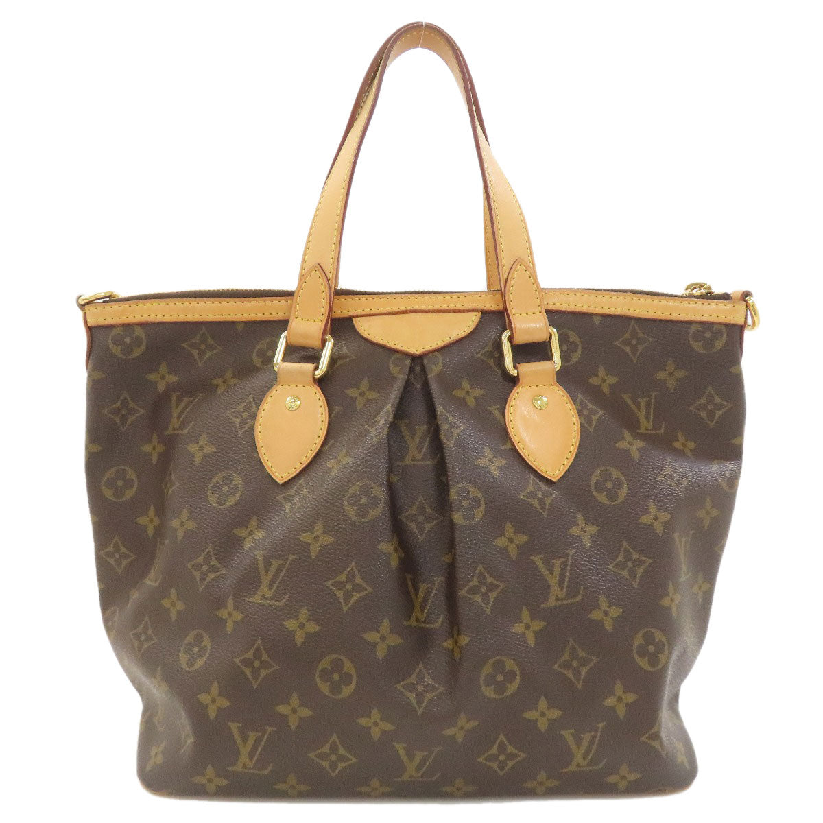 LOUIS VUITTON ルイヴィトン M40145 パレルモPM トートバッグ モノグラムキャンバス レディース 中古