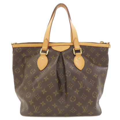 LOUIS VUITTON ルイヴィトン M40145 パレルモPM トートバッグ モノグラムキャンバス レディース 中古