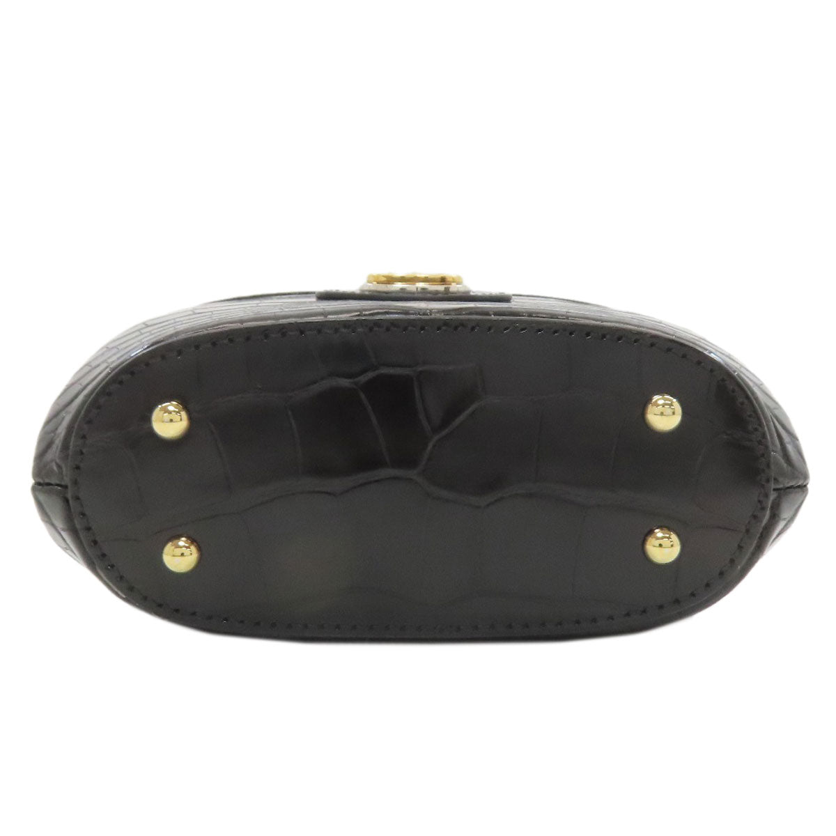 GUCCI グッチ 616436 バンブー インターロッキングG 2WAY ハンドバッグ クロコダイル レディース 中古
