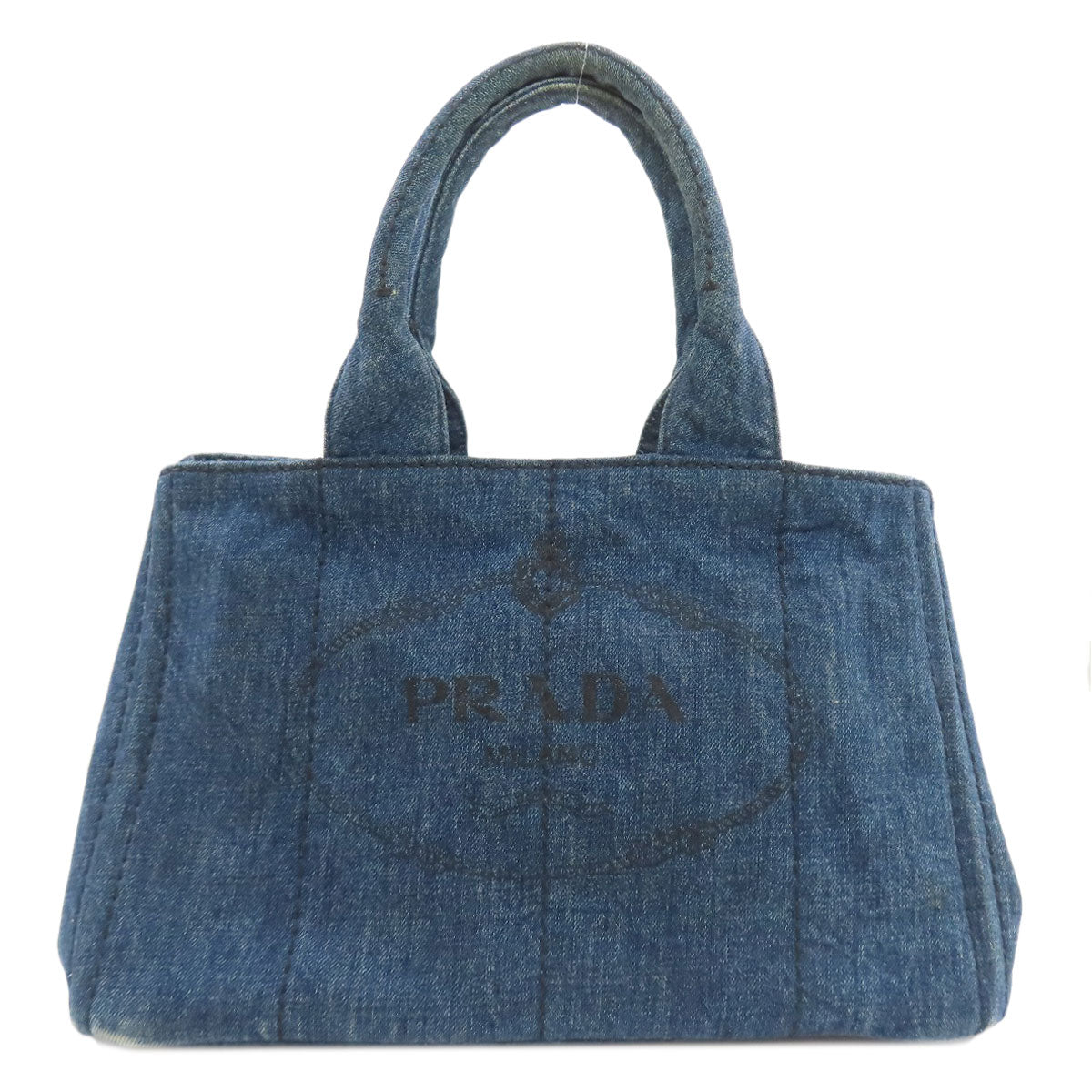 PRADA プラダ カナパ トートバッグ デニム レディース 中古