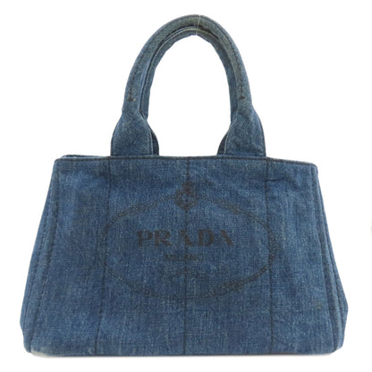 PRADA プラダ カナパ トートバッグ デニム レディース 中古