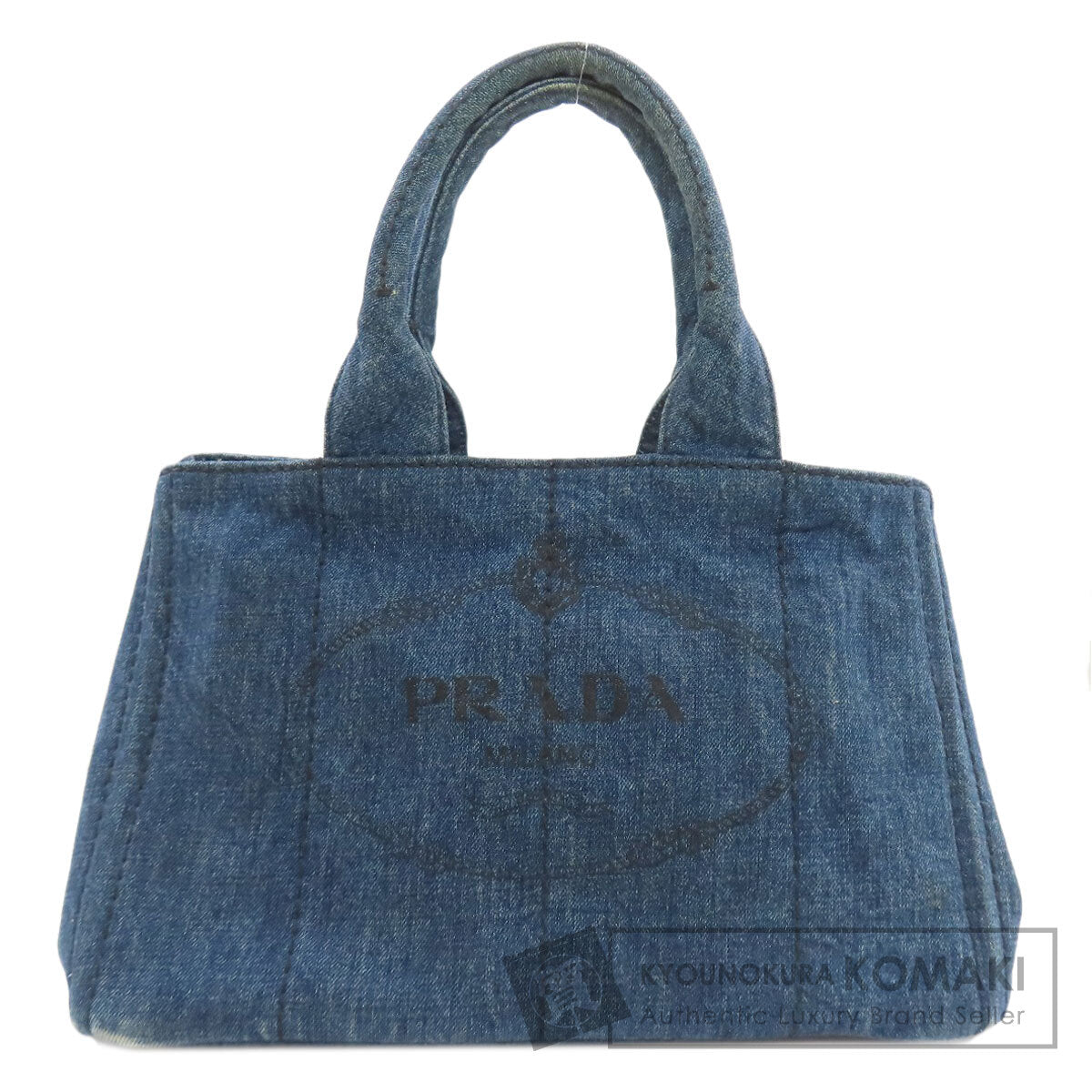 PRADA プラダ カナパ トートバッグ デニム レディース 中古