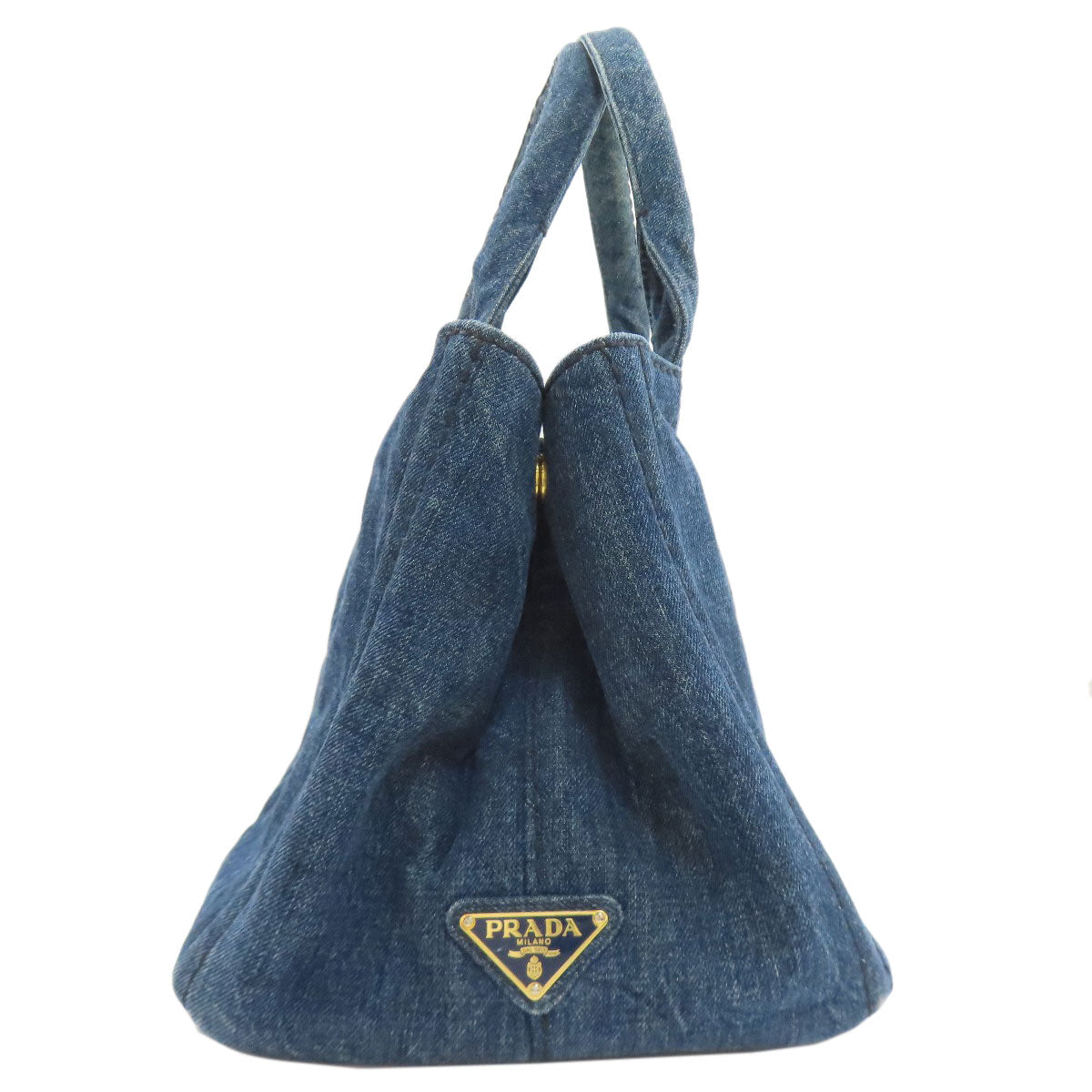PRADA プラダ カナパ トートバッグ デニム レディース 中古