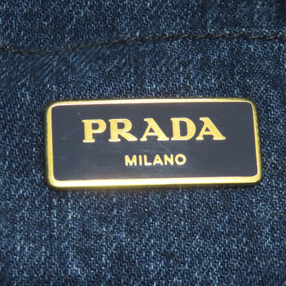 PRADA プラダ カナパ トートバッグ デニム レディース 中古