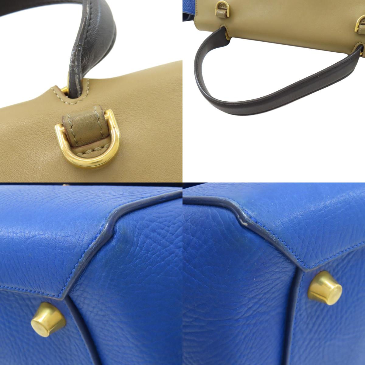 CELINE セリーヌ ベルトバッグ 2WAY ハンドバッグ カーフ レディース 中古