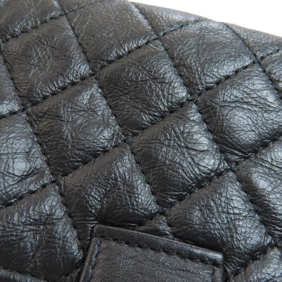 CHANEL シャネル ミニチェーンショルダー マトラッセ シルバー金具 ショルダーバッグ ラムスキン レディース 中古