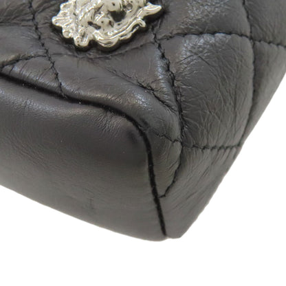 CHANEL シャネル ミニチェーンショルダー マトラッセ シルバー金具 ショルダーバッグ ラムスキン レディース 中古