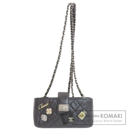 CHANEL シャネル ミニチェーンショルダー マトラッセ シルバー金具 ショルダーバッグ ラムスキン レディース 中古