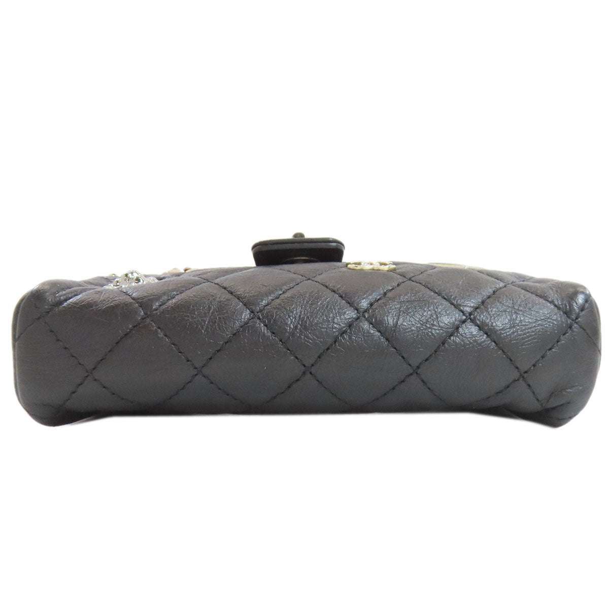 CHANEL シャネル ミニチェーンショルダー マトラッセ シルバー金具 ショルダーバッグ ラムスキン レディース 中古