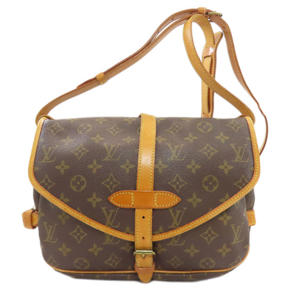 LOUIS VUITTON ルイヴィトン M40710 ソミュールMM ショルダーバッグ モノグラムキャンバス レディース 中古