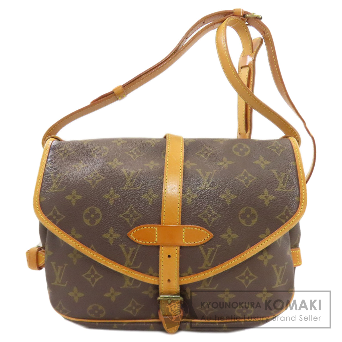 LOUIS VUITTON ルイヴィトン M40710 ソミュールMM ショルダーバッグ モノグラムキャンバス レディース 中古