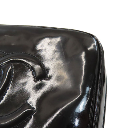 CHANEL シャネル バニティ ココマーク ゴールド金具 2WAY ハンドバッグ パテントレザー レディース 中古