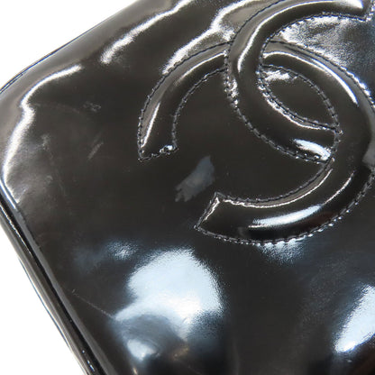 CHANEL シャネル バニティ ココマーク ゴールド金具 2WAY ハンドバッグ パテントレザー レディース 中古