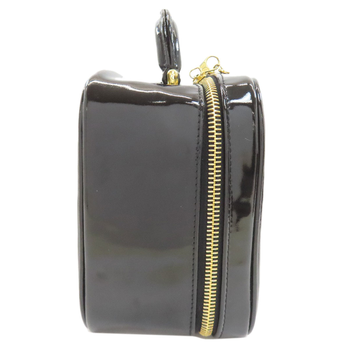 CHANEL シャネル バニティ ココマーク ゴールド金具 2WAY ハンドバッグ パテントレザー レディース 中古