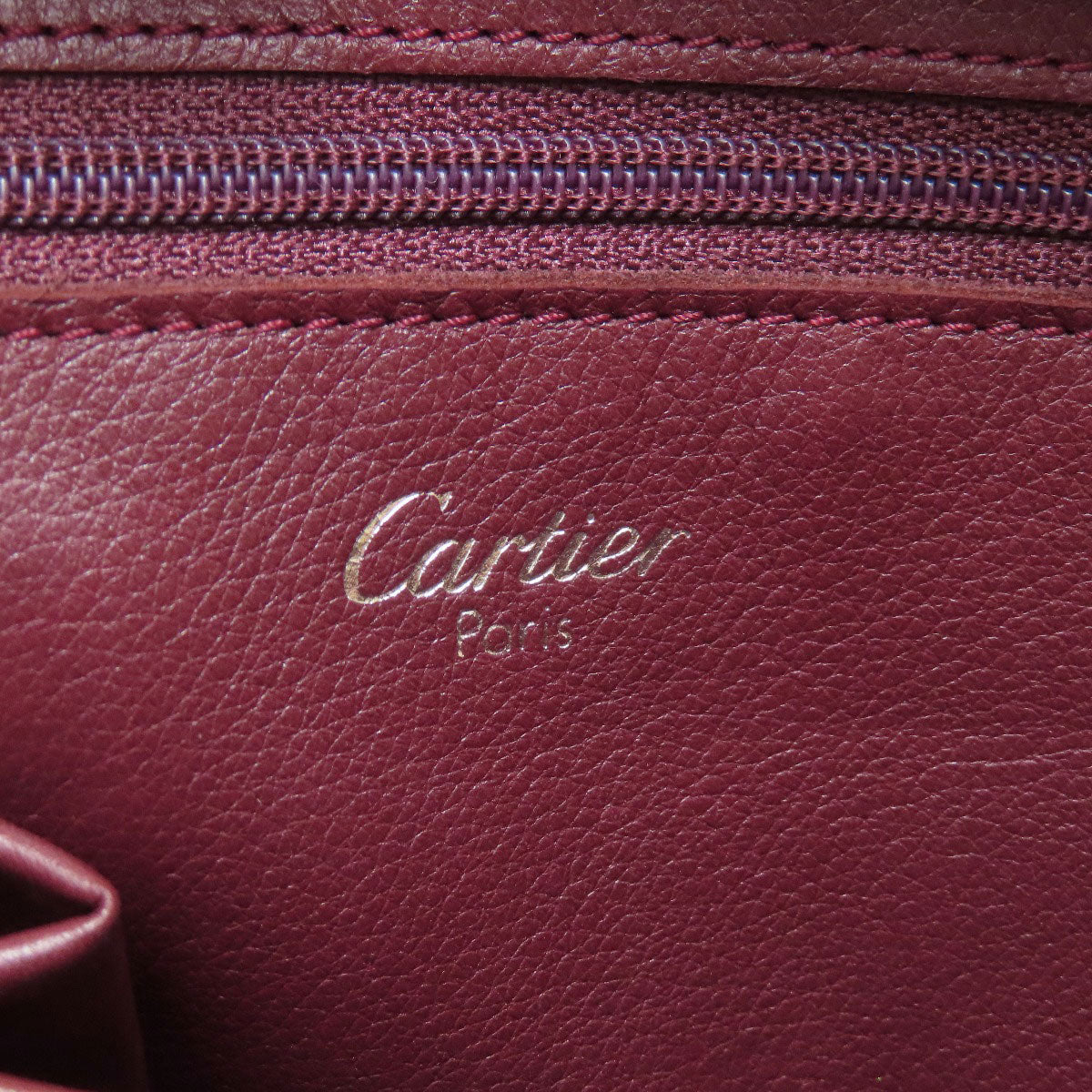 CARTIER カルティエ カボション トートバッグ レザー レディース 中古