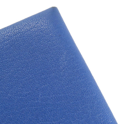 HERMES エルメス カルヴィデュオ ブルーフランス シルバー金具 カードケース シェーブル レディース 中古