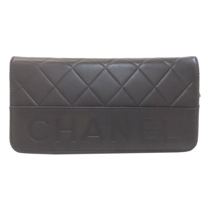 CHANEL シャネル マトラッセ シルバー金具 長財布（小銭入れあり） カーフ レディース 中古